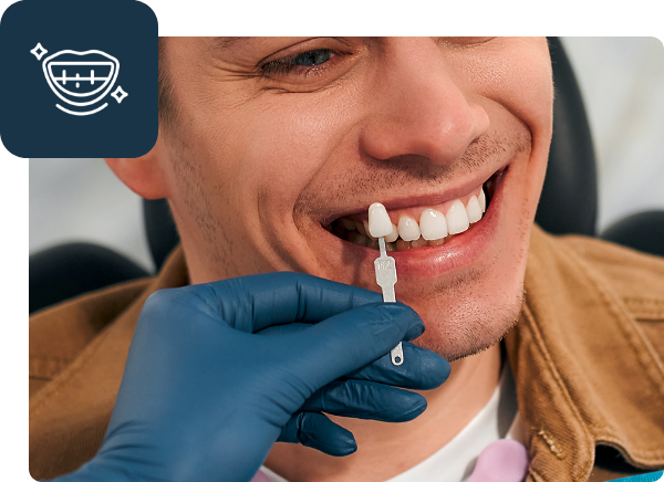 demonstration of a porcelain tooth